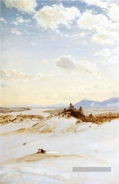 Scène d’hiver Olana paysage Fleuve Hudson Frederic Edwin Church Peinture à l'huile